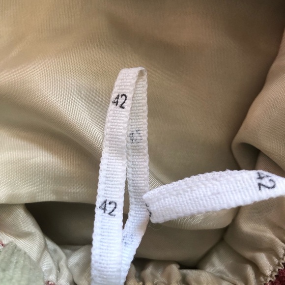 Vintage Linen Cotton  Blend Pleated Boho Prairie Maxi Skirt Medium - Picture 13 of 16